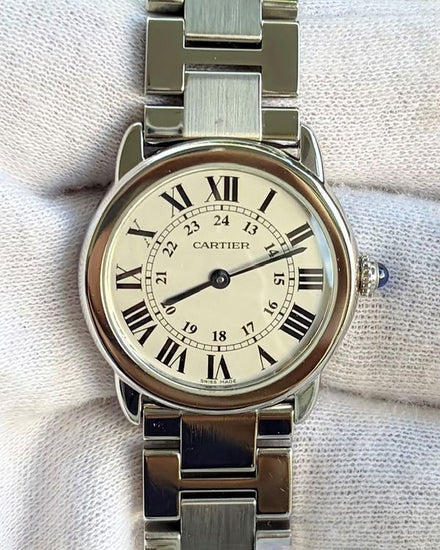 Cartier Ronde De Cartier Solo 29MM Quartz Silver Dial Steel Bracelet (2933)