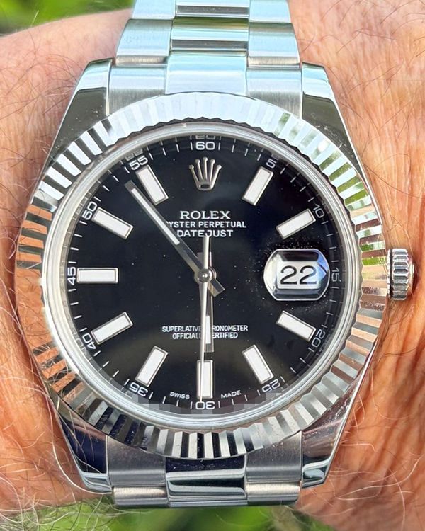 Rolex Datejust II 41MM Black Dial Oyster Bracelet (116334)