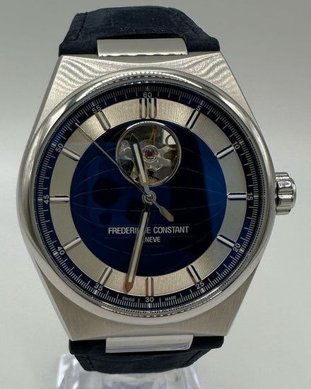 No Reserve - 2024 Frederique Constant Highlife "Heartbeat" L.E. 41MM Blue Dial Leather Strap (FC-310NS4NH6B)