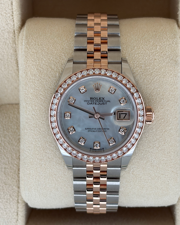 2022 Rolex Lady-Datejust 28MM Mother of Pearl Dial Two-Tone Jubilee Bracelet (279381RBR)
