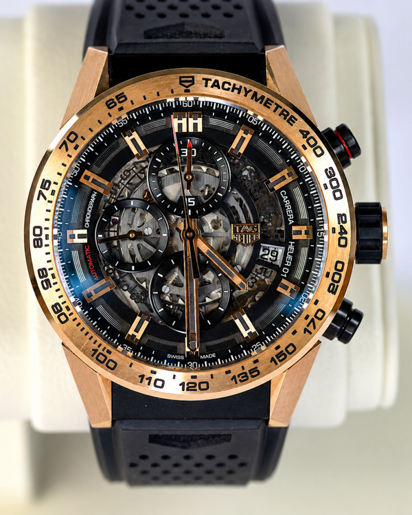 2022 Tag Heuer Carrera 43MM Skeleton Dial Rubber Strap (CAR205B.FT6087)