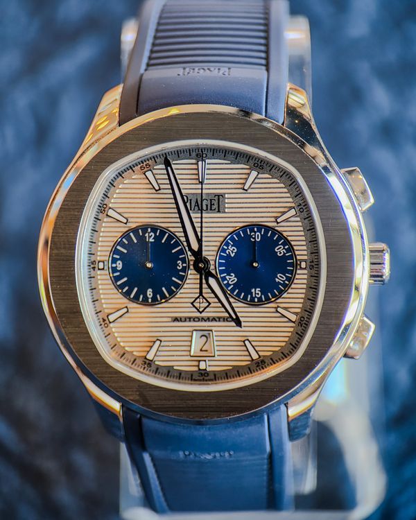 2022 Piaget Polo Chronograph 42MM Silver Dial Rubber Strap (G0A46013)