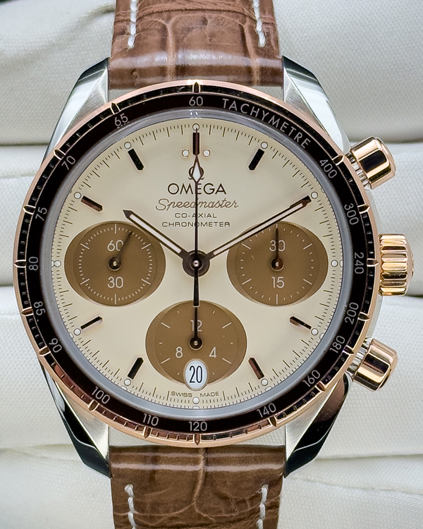 No Reserve - 2021 Omega Speedmaster 38MM Brown Dial Leather Strap (324.23.38.50.02.002)