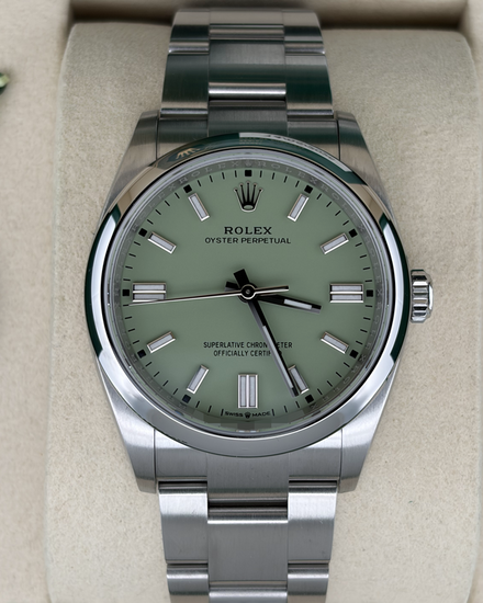2026 Rolex Oyster Perpetual 36MM Pistachio Dial Oyster Bracelet (126000)