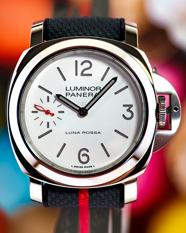 2022 Panerai Luminor "Luna Rossa" 44MM White Dial Textile Strap (PAM01342)
