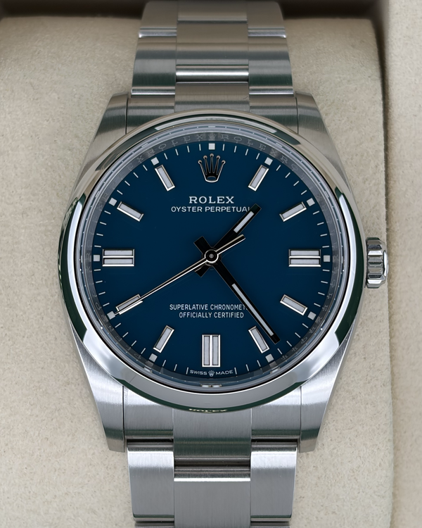 2026 Rolex Oyster Perpetual 36MM Blue Dial Oyster Bracelet (126000)