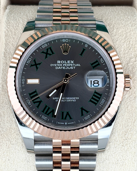 2022 Rolex Datejust "Wimbledon" 41MM Slate Dial Two-Tone Jubilee Bracelet (126331)