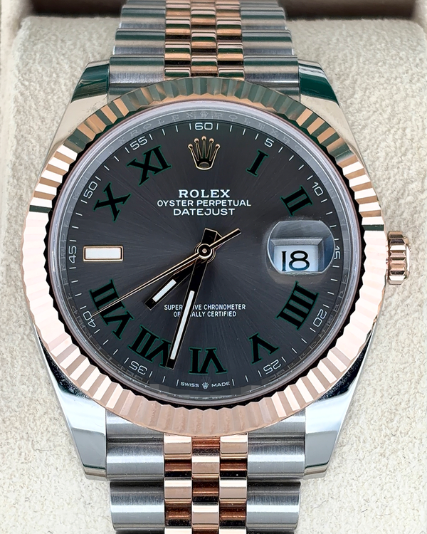 2022 Rolex Datejust "Wimbledon" 41MM Slate Dial Two-Tone Jubilee Bracelet (126331)