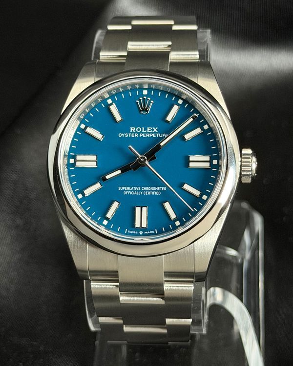 2025 Rolex Oyster Perpetual 41MM Blue Dial Oyster Bracelet (134300)