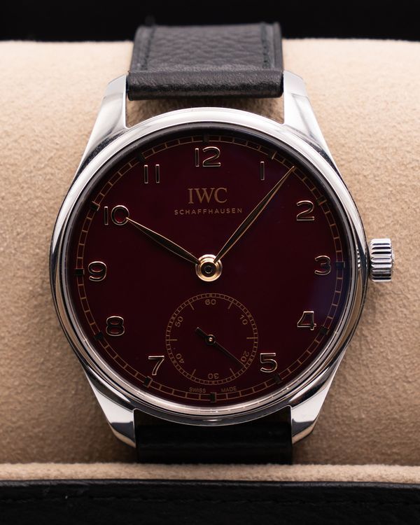 2023 IWC Schaffhausen Portuguese  L.E. 40.4MM Red Dial Leather Strap (IW358315)