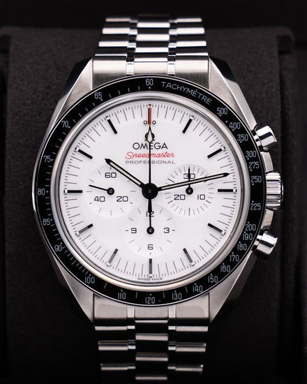 2026 Omega Speedmaster Professional Moonwatch 42MM White Dial Steel Bracelet(310.30.42.50.04.001)