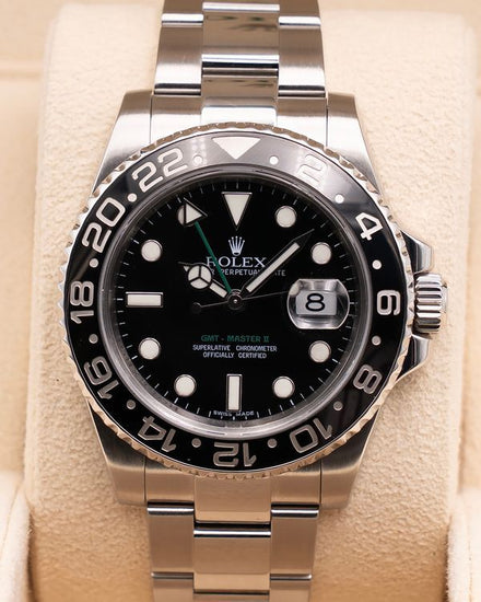 2010 Rolex GMT-Master II 40MM Black Dial Oyster Bracelet (116710LN)