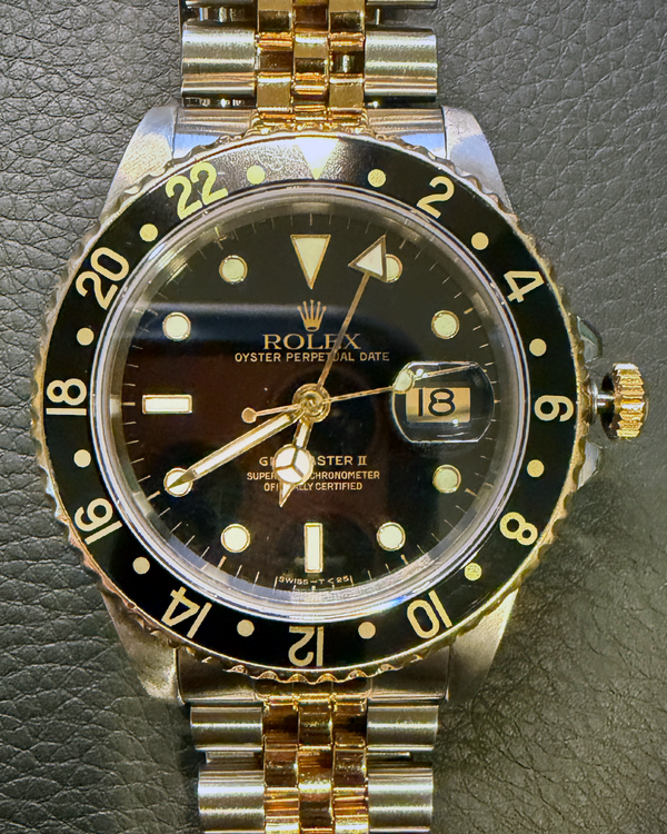 1994 Rolex GMT-Master II 40MM Black Dial Two-Tone Jubilee Bracelet (16713)