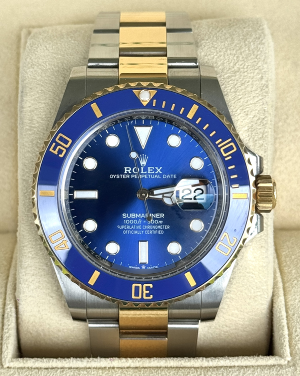 No Reserve - Rolex Submariner Date "Bluesy" 41MM Blue Dial Two-Tone Oyster Bracelet (126613LB)