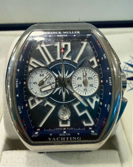 Franck Muller Vanguard 44MM Blue Dial Textile Strap (45VCCDTACBL)