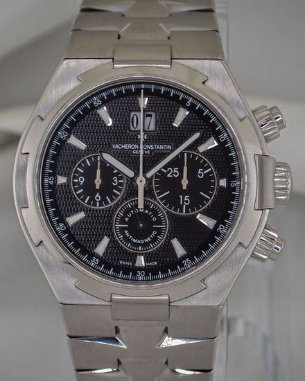 2013 Vacheron Constantin Overseas Chronograph 42MM Black Dial Steel Bracelet (49150/B01A-9097)