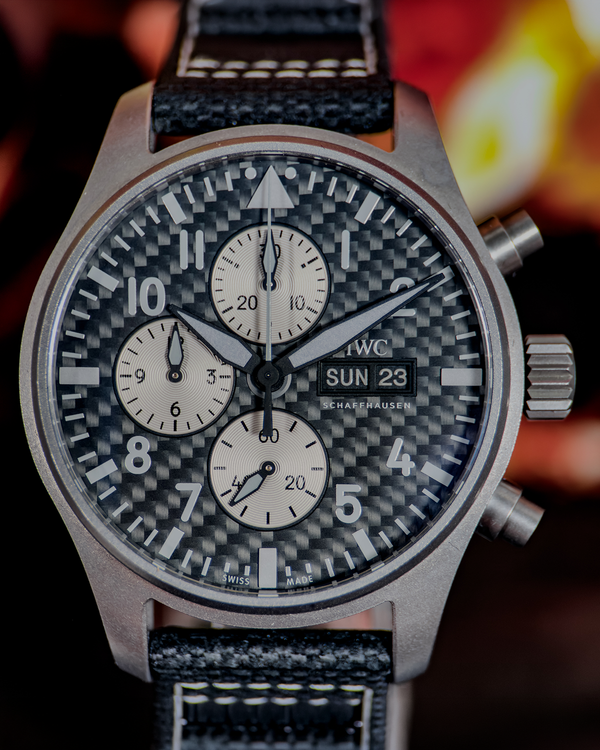 IWC Schaffhausen Pilot "AMG Edition" 43MM Carbon Fiber Dial Leather Strap (IW377903)