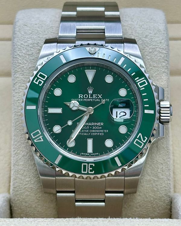 2018 Rolex Submariner Date "Hulk" 40MM Green Dial Oyster Bracelet (116610LV)
