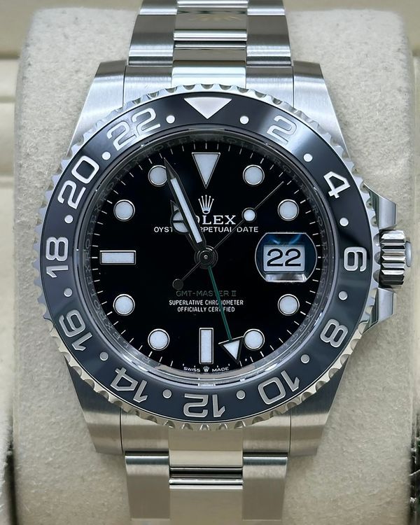2026 Rolex GMT-Master II "Bruce Wayne" 40MM Black Dial Oyster Bracelet (126710GRNR)