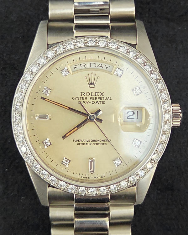 Rolex Day-Date 36MM Silver Dial Platinum President Bracelet (118346)