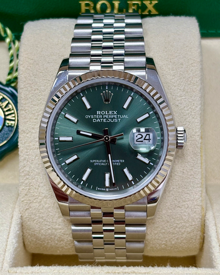 Rolex Datejust 36MM Green Dial Jubilee Bracelet (126234)