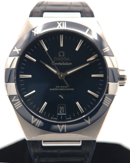 No Reserve - 2023 Omega Constellation 41MM Blue Dial Leather Strap (131.33.41.21.03.001)