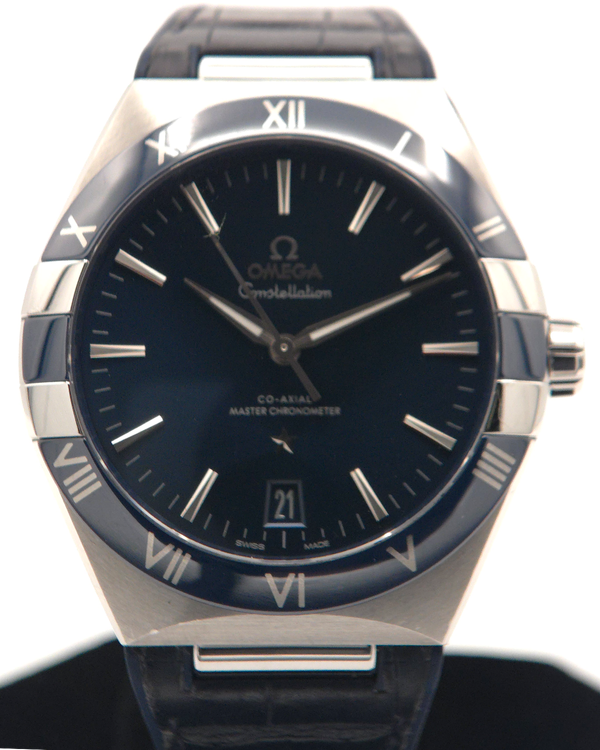 No Reserve - 2023 Omega Constellation 41MM Blue Dial Leather Strap (131.33.41.21.03.001)