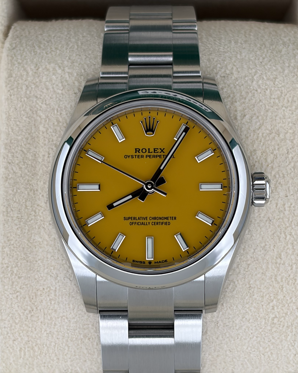 2024 Rolex Oyster Perpetual 31MM Yellow Dial Oyster Bracelet (277200)