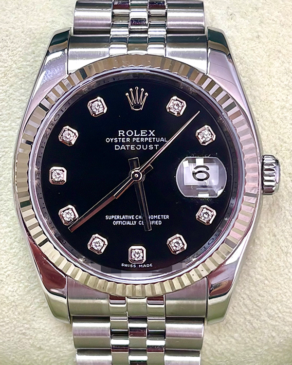 Rolex Datejust 36MM Black Dial Jubilee Bracelet (116234)