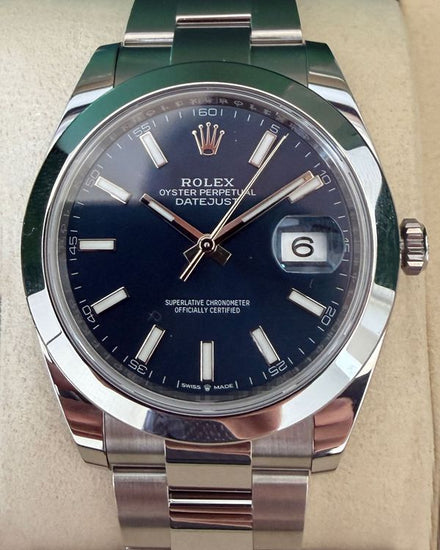 2026 Rolex Datejust 41MM Blue Dial Oyster Bracelet (126300)