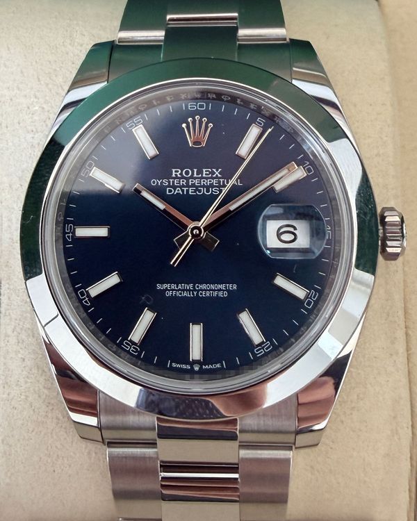 2026 Rolex Datejust 41MM Blue Dial Oyster Bracelet (126300)