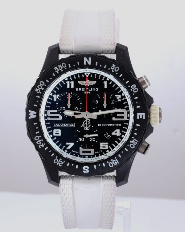 No Reserve - Breitling Endurance Pro 38MM Quartz Black Dial Rubber Strap (X83310A71B1S1)