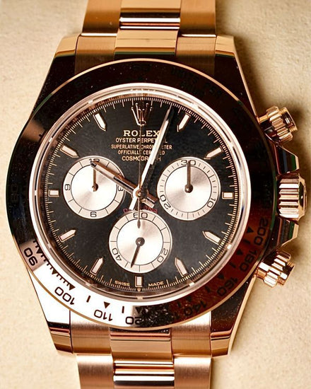 2026 Rolex Cosmograph Daytona 40MM Black Dial Rose Gold Oyster Bracelet (126505)