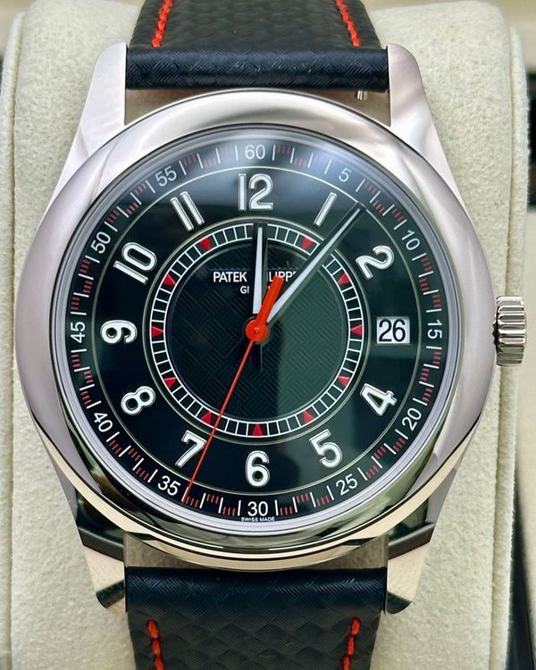 2026 Patek Philippe Calatrava 40MM Carbon Fiber Dial Leather Strap (6007G-010)