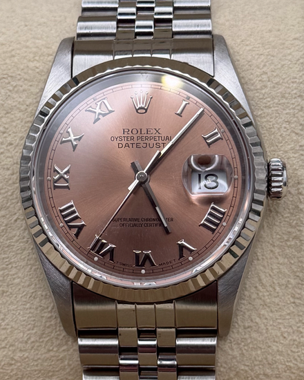 1994 Rolex Datejust 36MM Salmon Dial Jubilee Bracelet (16234)