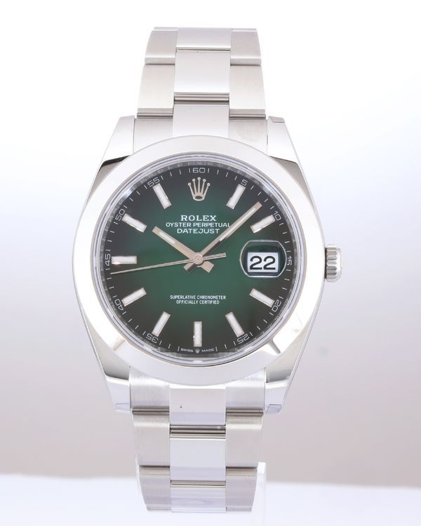 No Reserve - 2026 Rolex Datejust 41MM Green "Ombré" Dial Oyster Bracelet (126300)