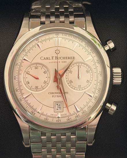 2026 Carl F. Bucherer Manero Flyback 43MM Silver Dial Steel Bracelet (00.10919.08.13.21)
