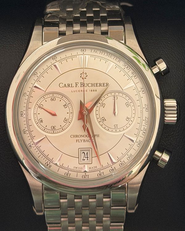 2026 Carl F. Bucherer Manero Flyback 43MM Silver Dial Steel Bracelet (00.10919.08.13.21)
