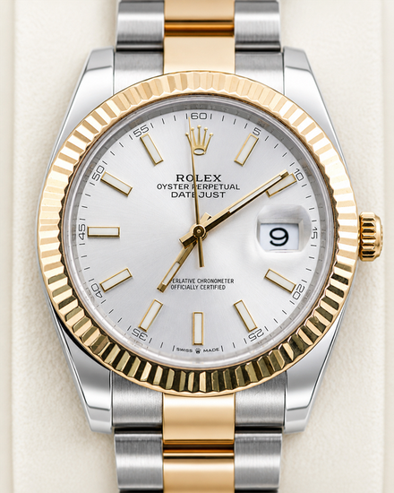 2021 Rolex Datejust 41MM Silver Dial Two-Tone Oyster Bracelet (126333)
