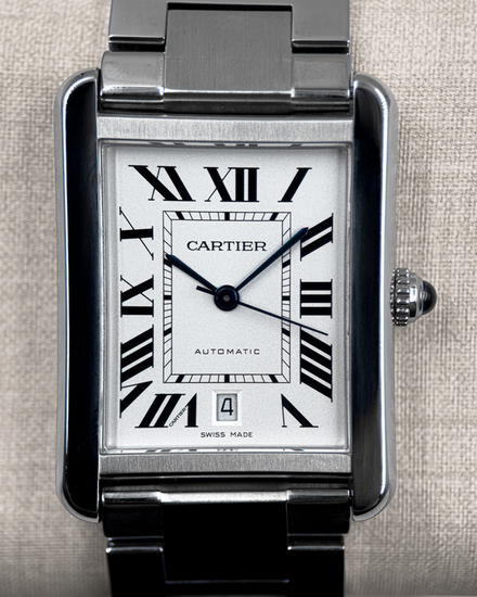 No Reserve - 2018 Cartier Tank Solo XL 31MM Silver Dial Steel Bracelet (W5200028)