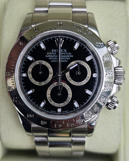 2008 Rolex Cosmograph Daytona 40MM Black Dial Oyster Bracelet (116520)