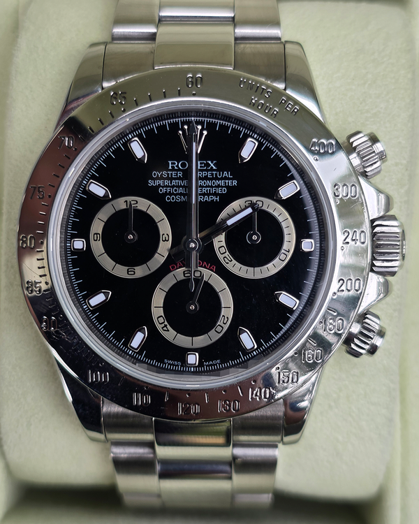 2008 Rolex Cosmograph Daytona 40MM Black Dial Oyster Bracelet (116520)