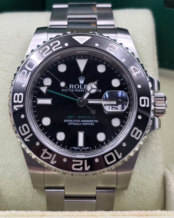 2012 Rolex GMT-Master II 40MM Black Dial Oyster Bracelet (116710LN)