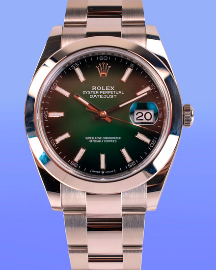 2022 Rolex Datejust 41MM Green "Ombre" Dial Oyster Bracelet (126300)