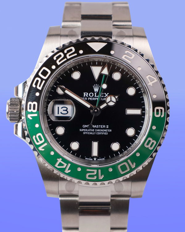 (Working) 2026 Rolex GMT-Master II "Sprite" 40MM Black Dial Oyster Bracelet (126720VTNR)