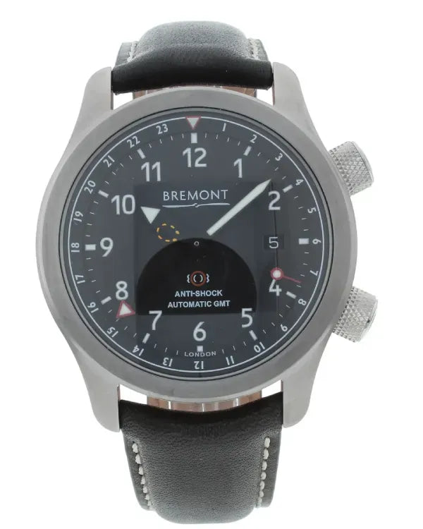 Bremont MB III 43MM Black Dial Leather Strap (MBIII-BK-BZ-S)