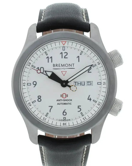 Bremont MB 43MM White Dial Leather Strap (MBII-WH-AN-S)