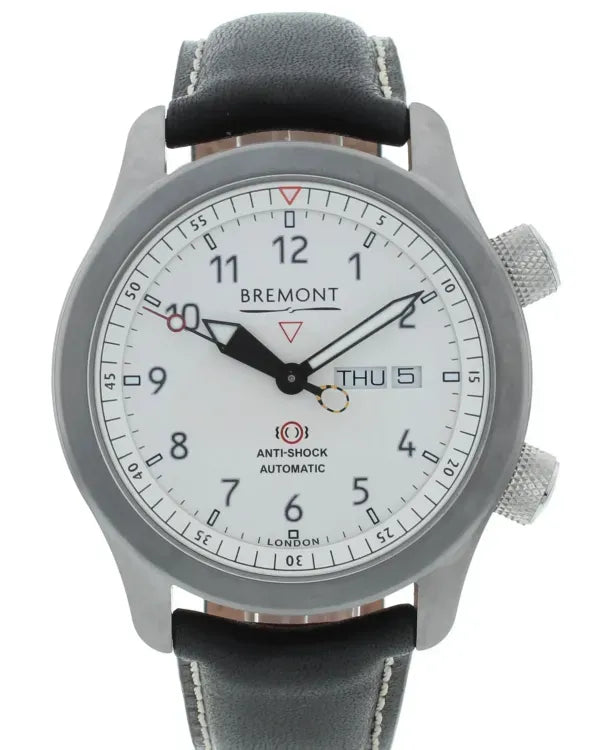 Bremont MB 43MM White Dial Leather Strap (MBII-WH-AN-S)