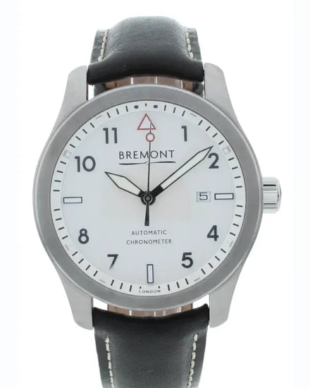 Bremont Solo 43MM White Dial Leather Strap (SOLO43-WS-H)