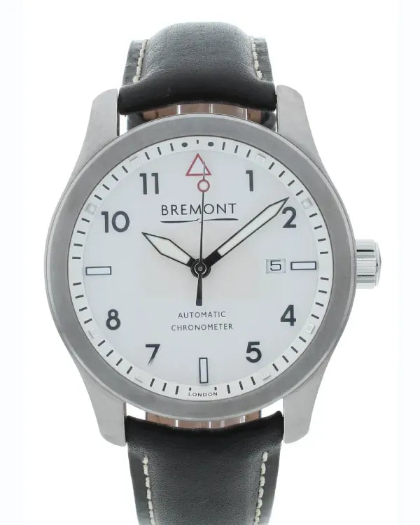 Bremont Solo 43MM White Dial Leather Strap (SOLO43-WS-H)